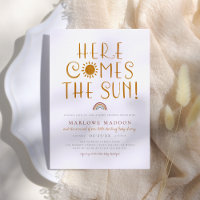 Here Comes The Sun | Boho Rainbow Baby Shower