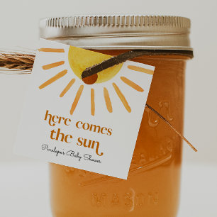 Here Comes the Sun Boy Baby Shower Favor Tags