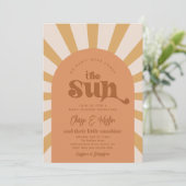 Here Comes The Sun Co-Ed Baby Shower Invitation (Standing Front)