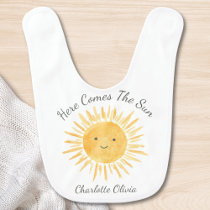Here Comes The Sun Custom Baby Bib