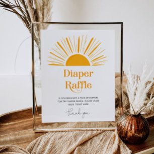 Here comes the sun diaper raffle poster
