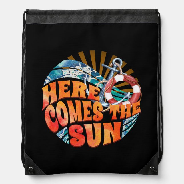 Here Comes The Sun Drawstring Bag (Front)
