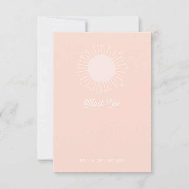 Here Comes The Sun Flat Thank You Card (Front)