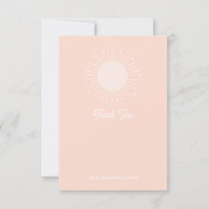Here Comes The Sun Flat Thank You Card