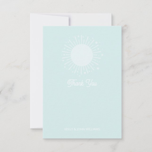 Here Comes The Sun Flat Thank You Card (Front)