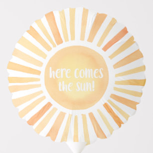 Here comes the sun gender neutral sunshine balloon