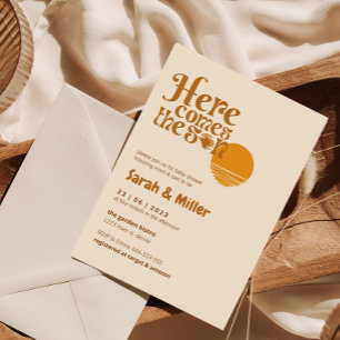 Here Comes The Sun Gender Reveal Invitation