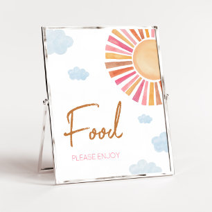 Here Comes The Sun Girl Baby Shower Food Poster