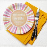 Here comes the sun girl baby shower sunshine paper plates<br><div class="desc">For more advanced customization of this design,  simply select the "Edit Using Design Tool" button above!</div>