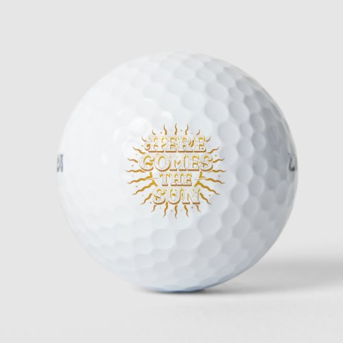 Here Comes The Sun Golf Balls