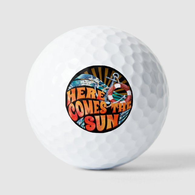 Here Comes The Sun Golf Balls (Front)