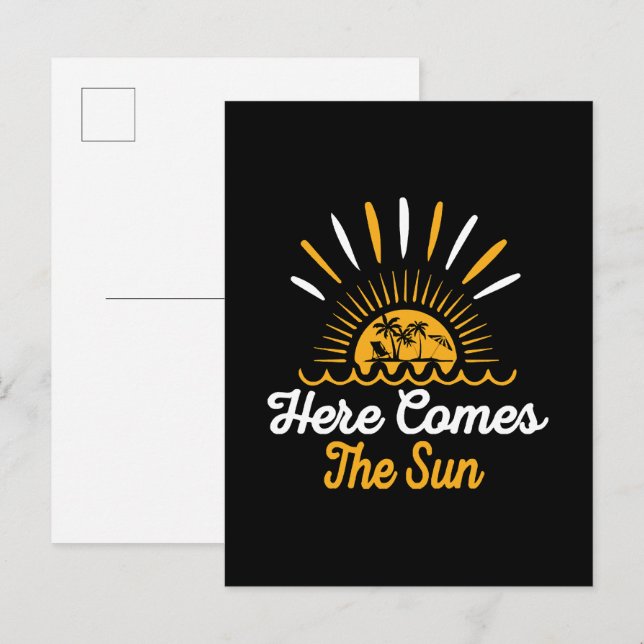 Here Comes The Sun Invitation Postcard (Front/Back)