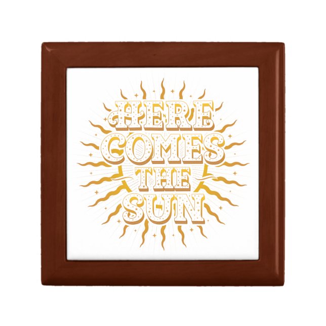 Here Comes The Sun Jewelry Gift Keepsake Box (Front)