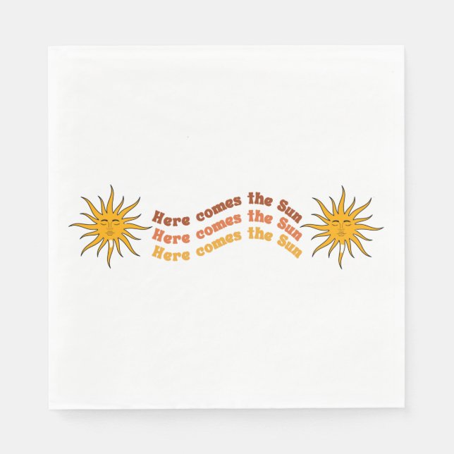 Here Comes The Sun Napkins (Front)