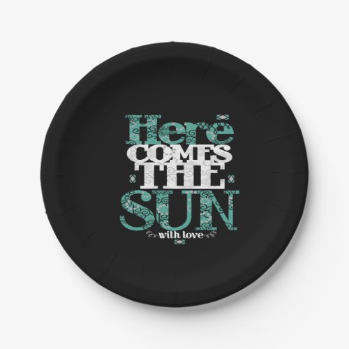 here comes the sun paper plates