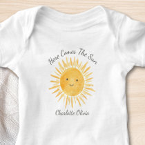 Here Comes The Sun Personalized  Baby Bodysuit