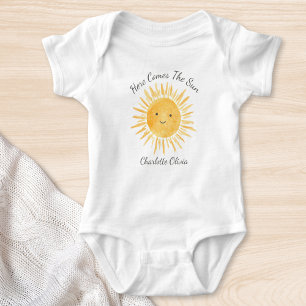 Here Comes The Sun Personalized Baby Bodysuit