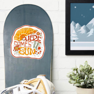 Here Comes the Sun Retro Inspirivity Sticker