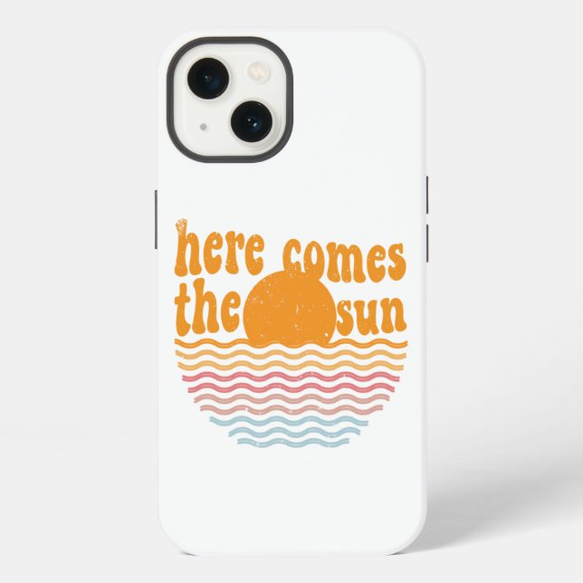Here Comes the Sun Retro Iphone Case (Back)