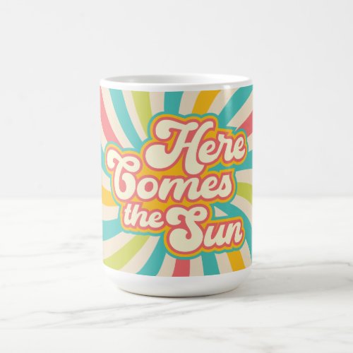 Here Comes The Sun Retro Summer Vibes Coffee Mug