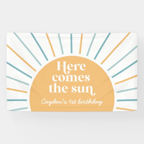 Here Comes the Sun Sunshine birthday Banner