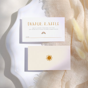 Here Comes The Sun   Sunshine Diaper Raffle Enclosure Card