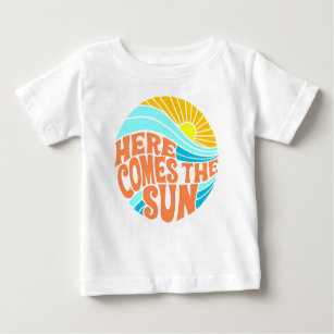 Retro Vibes Here comes the sun shirt vintage denim copper