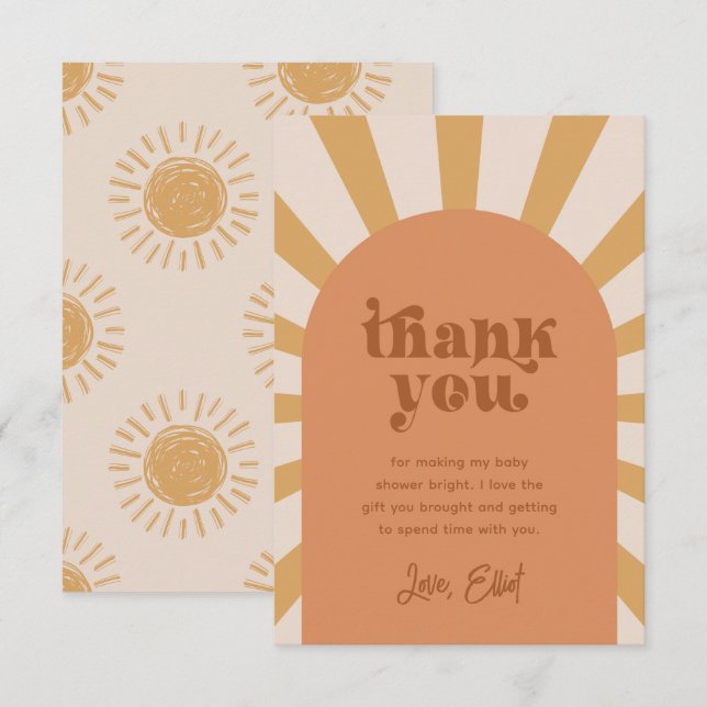 Here Comes The Sun Thank You Card (Front/Back)