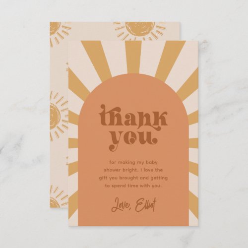 Here Comes The Sun Thank You Card