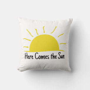 here comes the sun throw pillow
