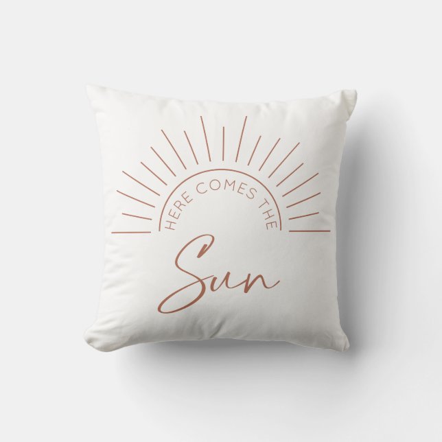 Here Comes The Sun Throw Pillow (Front)