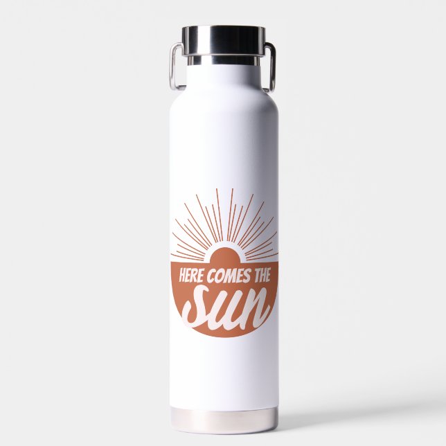Here comes the sun water bottle (Front)