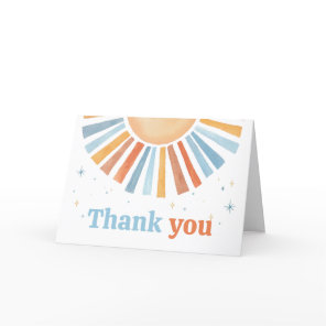 Here Comes the Sunshine Baby Shower Thank You Card
