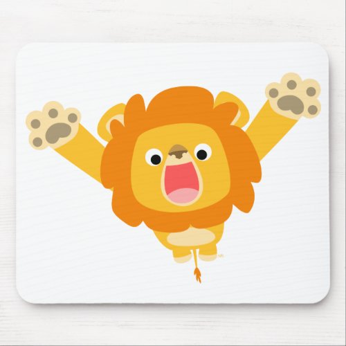 Here comes Trouble cute cartoon Lion mousepad