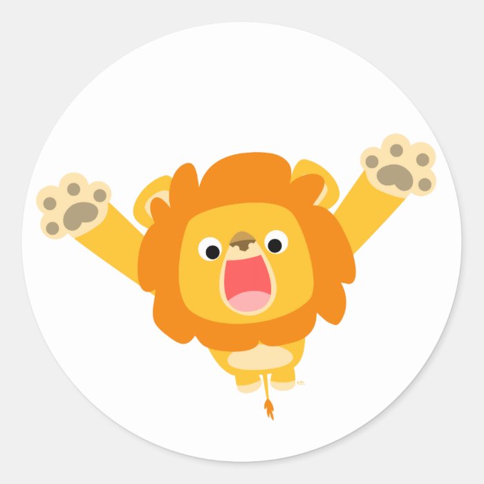 Here comes Trouble (cute cartoon Lion) sticker