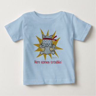 "Here comes trouble!" Funny kitten top