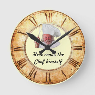 Here cooks the Chef himself Kitchen Clock