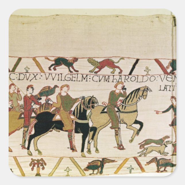 Here Duke William goes with Harold to his Square Sticker (Front)