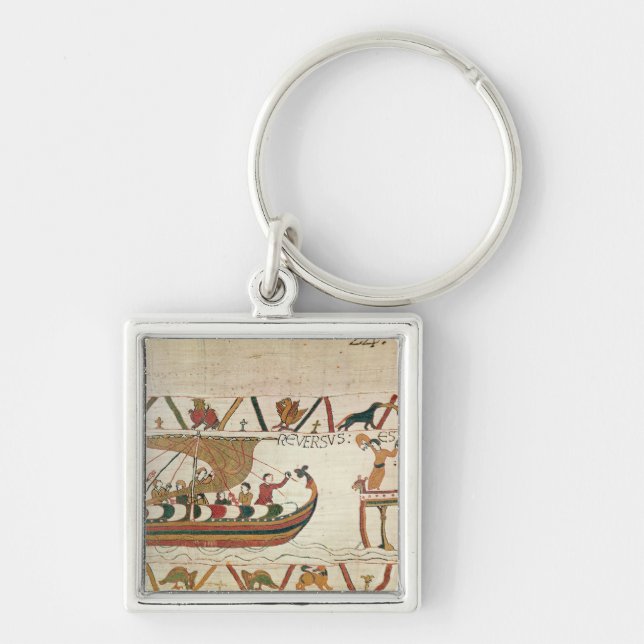 Here Earl Harold  returns to England Keychain (Front)