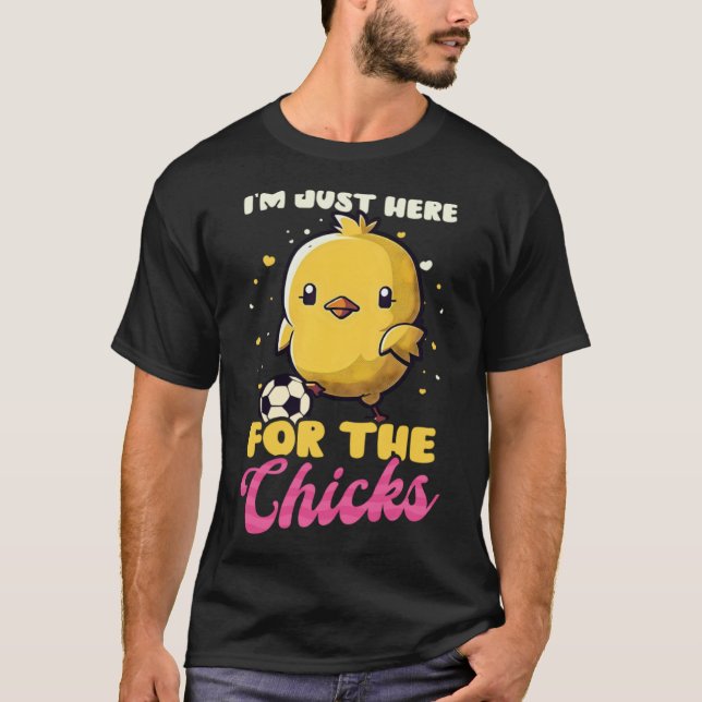 Here For Chicks Soccer Easter T-Shirt (Front)