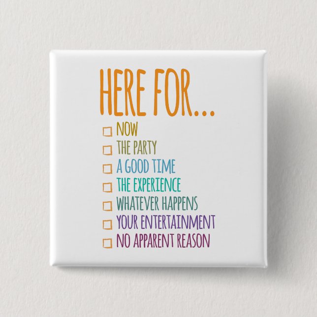Here for now button (Front)