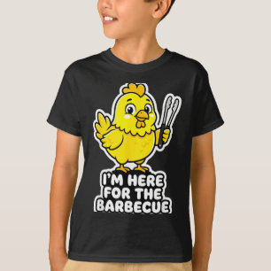 Here for the barbecue chicken funny food pun humor T-Shirt