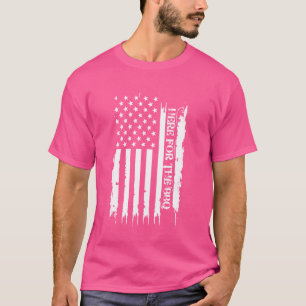 Here for the BBQ United States Distressed w US Fla T-Shirt