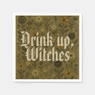 Here for the "Boos" Drink up, Witches Napkins