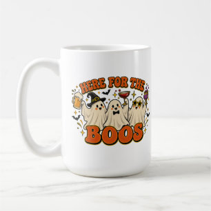 Here for the Boos - Funny Ghost Halloween Mug