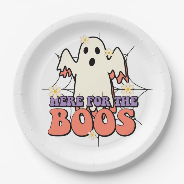 Here for the boos Ghost Paper Plates (Front)