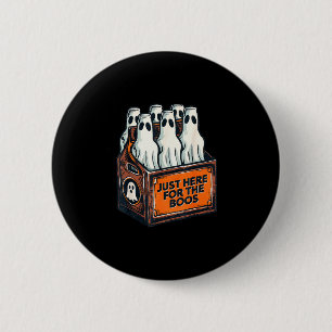 Here For The Boos Halloween 6 Pack Booze Ghost Bee Button