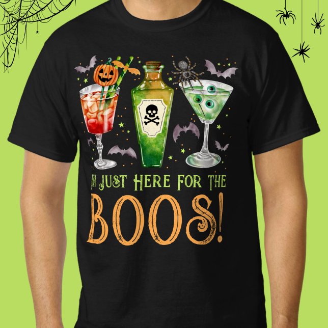Here for the Boos Halloween Cocktails T-Shirt (Here for the Boos Halloween Cocktails T-Shirt)