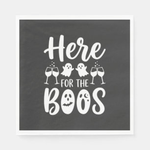 Here For The Boos Halloween Ghost Design_1 Napkins
