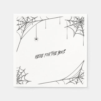 here for the boos - halloween napkin